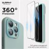 SURPHY Designed for iPhone 15 Pro Case Compatible with MagSafe (6.1 inch 2023), with 2 Pack Screen Protector, Liquid Silicone Phone Case (Camera Protective & Soft Microfiber Lining), Cactus Green(Succulent)
