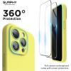 SURPHY Designed for iPhone 15 Pro Max Case Compatible with MagSafe (6.7 inch 2023), with 2 Pack Screen Protector, Liquid Silicone Phone Case (Camera Protective & Soft Microfiber Lining), Cactus Green(Yellow)