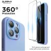 SURPHY Designed for iPhone 15 Pro Max Case Compatible with MagSafe (6.7 inch 2023), with 2 Pack Screen Protector, Liquid Silicone Phone Case (Camera Protective & Soft Microfiber Lining), Cactus Green(Winter Blue)