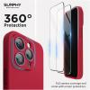 SURPHY Designed for iPhone 15 Pro Max Case Compatible with MagSafe (6.7 inch 2023), with 2 Pack Screen Protector, Liquid Silicone Phone Case (Camera Protective & Soft Microfiber Lining), Cactus Green(Red)