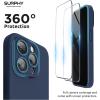 SURPHY Designed for iPhone 15 Pro Max Case Compatible with MagSafe (6.7 inch 2023), with 2 Pack Screen Protector, Liquid Silicone Phone Case (Camera Protective & Soft Microfiber Lining), Cactus Green(Storm Blue)