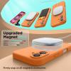 SURPHY Designed for iPhone 16 Case Compatible with MagSafe (6.1 inch 2024), with Screen Protector Liquid Silicone Phone Case (Camera Protective, Soft Microfiber Lining), Black(Marigold Orange)
