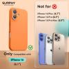 SURPHY Designed for iPhone 16 Case Compatible with MagSafe (6.1 inch 2024), with Screen Protector Liquid Silicone Phone Case (Camera Protective, Soft Microfiber Lining), Black(Marigold Orange)