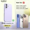 SURPHY Designed for iPhone 16 Case Compatible with MagSafe (6.1 inch 2024), with Screen Protector Liquid Silicone Phone Case (Camera Protective, Soft Microfiber Lining), Black(Lilac)