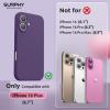 SURPHY Designed for iPhone 16 Plus Case Compatible with MagSafe (6.7 inch 2024), with Screen Protector Liquid Silicone Phone Case (Camera Protective, Soft Microfiber Lining), Soft Mint(Plum)