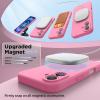 SURPHY Designed for iPhone 16 Plus Case Compatible with MagSafe (6.7 inch 2024), with Screen Protector Liquid Silicone Phone Case (Camera Protective, Soft Microfiber Lining), Soft Mint(Pink)