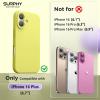 SURPHY Designed for iPhone 16 Plus Case Compatible with MagSafe (6.7 inch 2024), with Screen Protector Liquid Silicone Phone Case (Camera Protective, Soft Microfiber Lining), Soft Mint(Yellow)