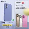 SURPHY Designed for iPhone 16 Plus Case Compatible with MagSafe (6.7 inch 2024), with Screen Protector Liquid Silicone Phone Case (Camera Protective, Soft Microfiber Lining), Soft Mint(Lavender Gray)
