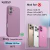 SURPHY Designed for iPhone 16 Plus Case Compatible with MagSafe (6.7 inch 2024), with Screen Protector Liquid Silicone Phone Case (Camera Protective, Soft Microfiber Lining), Soft Mint(Lilac Purple)