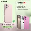 SURPHY Designed for iPhone 16 Plus Case Compatible with MagSafe (6.7 inch 2024), with Screen Protector Liquid Silicone Phone Case (Camera Protective, Soft Microfiber Lining), Soft Mint(Pink Sand)