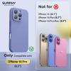 SURPHY Designed for iPhone 16 Pro Case Compatible with MagSafe (6.3 inch 2024), Liquid Silicone Phone Case (Camera Protective, Soft Microfiber Lining), Pink(Lavender Gray)