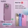 SURPHY Designed for iPhone 16 Pro Case Compatible with MagSafe (6.3 inch 2024), Liquid Silicone Phone Case (Camera Protective, Soft Microfiber Lining), Pink(Lilac Purple)