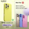 SURPHY Designed for iPhone 16 Pro Case Compatible with MagSafe (6.3 inch 2024), Liquid Silicone Phone Case (Camera Protective, Soft Microfiber Lining), Pink(Yellow)