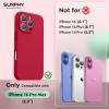 SURPHY Designed for iPhone 16 Pro Max Case Compatible with MagSafe (6.9 inch 2024), Liquid Silicone Phone Case (Camera Protective, Soft Microfiber Lining), Red(Red)