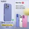 SURPHY Designed for iPhone 16 Pro Max Case Compatible with MagSafe (6.9 inch 2024), Liquid Silicone Phone Case (Camera Protective, Soft Microfiber Lining), Red(Lavender Gray)