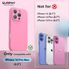 SURPHY Designed for iPhone 16 Pro Max Case Compatible with MagSafe (6.9 inch 2024), Liquid Silicone Phone Case (Camera Protective, Soft Microfiber Lining), Red(Pink)