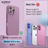 SURPHY Designed for iPhone 16 Pro Max Case Compatible with MagSafe (6.9 inch 2024), Liquid Silicone Phone Case (Camera Protective, Soft Microfiber Lining), Red(Lilac Purple)
