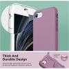 SURPHY Designed for iPhone SE Case, iPhone 8 Case, iPhone 7 Case, Liquid Silicone Phone Case for iPhone se 3rd 2nd SE 2022 SE 2020, Blue Horizon(Lilac Purple)