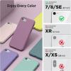 SURPHY Designed for iPhone SE Case, iPhone 8 Case, iPhone 7 Case, Liquid Silicone Phone Case for iPhone se 3rd 2nd SE 2022 SE 2020, Blue Horizon(Lilac Purple)