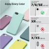 SURPHY Designed for iPhone SE Case, iPhone 8 Case, iPhone 7 Case, Liquid Silicone Phone Case for iPhone se 3rd 2nd SE 2022 SE 2020, Blue Horizon(Mint Green)