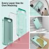 SURPHY Designed for iPhone SE Case, iPhone 8 Case, iPhone 7 Case, Liquid Silicone Phone Case for iPhone se 3rd 2nd SE 2022 SE 2020, Blue Horizon(Mint Green)