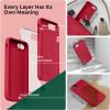 SURPHY Designed for iPhone SE Case, iPhone 8 Case, iPhone 7 Case, Liquid Silicone Phone Case for iPhone se 3rd 2nd SE 2022 SE 2020, Blue Horizon(Red)