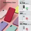 SURPHY Designed for iPhone Xs Case and for iPhone X Case with Microfiber Lining, Thickened Liquid Silicone Phone Case for iPhone X XS 5.8 inches, Baby Pink(Red)