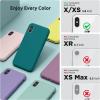 SURPHY Designed for iPhone Xs Case and for iPhone X Case with Microfiber Lining, Thickened Liquid Silicone Phone Case for iPhone X XS 5.8 inches, Baby Pink(Teal Blue)