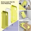 SURPHY Designed for iPhone Xs Case and for iPhone X Case with Microfiber Lining, Thickened Liquid Silicone Phone Case for iPhone X XS 5.8 inches, Baby Pink(Yellow)