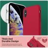 SURPHY Designed for iPhone Xs Case and for iPhone X Case with Microfiber Lining, Thickened Liquid Silicone Phone Case for iPhone X XS 5.8 inches, Baby Pink(Red)