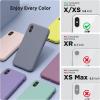 SURPHY Designed for iPhone Xs Case and for iPhone X Case with Microfiber Lining, Thickened Liquid Silicone Phone Case for iPhone X XS 5.8 inches, Baby Pink(Lavender gray)