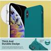 SURPHY Designed for iPhone Xs Case and for iPhone X Case with Microfiber Lining, Thickened Liquid Silicone Phone Case for iPhone X XS 5.8 inches, Baby Pink(Teal Blue)