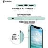 SURPHY Designed for iPhone Xs Case and for iPhone X Case with Microfiber Lining, Thickened Liquid Silicone Phone Case for iPhone X XS 5.8 inches, Baby Pink(Mint Green)