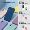 SURPHY Designed for iPhone Xs Case and for iPhone X Case with Microfiber Lining, Thickened Liquid Silicone Phone Case for iPhone X XS 5.8 inches, Baby Pink(Blue Horizon)