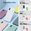 SURPHY Designed for iPhone Xs Case and for iPhone X Case with Microfiber Lining, Thickened Liquid Silicone Phone Case for iPhone X XS 5.8 inches, Baby Pink(Sky Blue)