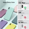 SURPHY Designed for iPhone Xs Max Case, Thickened Liquid Silicone Phone Case for iPhone Xs Max 6.5 inches, Beige(Mint Green)