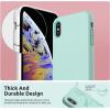 SURPHY Designed for iPhone Xs Max Case, Thickened Liquid Silicone Phone Case for iPhone Xs Max 6.5 inches, Beige(Mint Green)