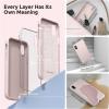 SURPHY Designed for iPhone Xs Max Case, Thickened Liquid Silicone Phone Case for iPhone Xs Max 6.5 inches, Beige(Pink Sand (Full Body))
