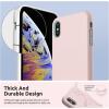 SURPHY Designed for iPhone Xs Max Case, Thickened Liquid Silicone Phone Case for iPhone Xs Max 6.5 inches, Beige(Pink Sand (Full Body))