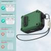 SURPHY Lock Case Designed for AirPods Pro 2 Case & AirPods Pro Case with Lock, (with Lanyard + Keychain) Secure Lock Clip case for AirPods pro 2 case Cover, Lock Green