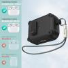 SURPHY Lock Case Designed for AirPods Pro 2 Case & AirPods Pro Case with Lock, (with Lanyard + Keychain) Secure Lock Clip case for AirPods pro 2 case Cover, Lock Black