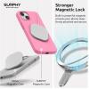 SURPHY Magnetic Case Designed for iPhone 13 Mini Case Compatible with MagSafe (5.4 inch 2021 Release), Liquid Silicone Phone Case with Microfiber Lining (Cactus Green)(Pink)