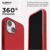 SURPHY Magnetic Case Designed for iPhone 13 Mini Case Compatible with MagSafe (5.4 inch 2021 Release), Liquid Silicone Phone Case with Microfiber Lining (Cactus Green)(Red)