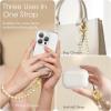 SURPHY Phone Charm, Phone Charms Strap with Tether Tab & Premium Metal Buckle, Cellphone Wrist Strap Chain(A- Pearl Gold)