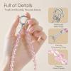 SURPHY Phone Charm, Phone Charms Strap with Tether Tab & Premium Metal Buckle, Cellphone Wrist Strap Chain(C- Crystals Pink)