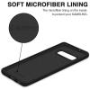 SURPHY Silicone Case Compatible with Galaxy S10 Case 6.1 inches, Slim Liquid Silicone Full Body Phone Case (with Microfiber Lining) for Galaxy S10 6.1″,Black
