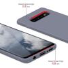 SURPHY Silicone Case Compatible with Galaxy S10 Case 6.1 inches, Slim Liquid Silicone Full Body Phone Case (with Microfiber Lining) for Galaxy S10 6.1″,Lavender Gray