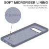 SURPHY Silicone Case Compatible with Galaxy S10 Plus Case 6.4 inches, Slim Liquid Silicone Full Body Phone Case (with Microfiber Lining) for Galaxy S10 Plus 6.4, Lavender Gray