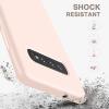 SURPHY Silicone Case Compatible with Galaxy S10 Plus Case 6.4 inches, Slim Liquid Silicone Full Body Phone Case (with Microfiber Lining) for Galaxy S10 Plus 6.4, Light Pink