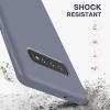 SURPHY Silicone Case Compatible with Galaxy S10 Plus Case 6.4 inches, Slim Liquid Silicone Full Body Phone Case (with Microfiber Lining) for Galaxy S10 Plus 6.4, Lavender Gray